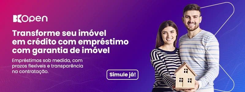 BKOpen! Transforme seu imóvel em crédito com empréstimo com garantia de imóvel. Empréstimos sob medida, com prazos flexíveis e transparência na contratação. Simule já!
